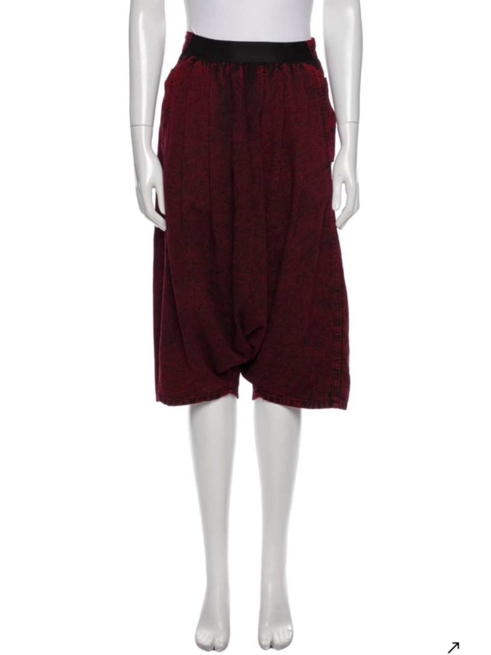 Rachel Comey Red Acid Wash Scatter Short Size 8